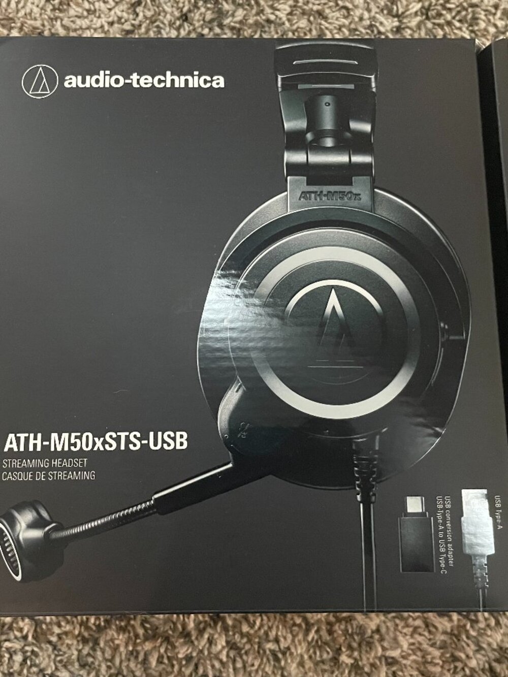 Audio-Technica Streaming Headset, ATH-M50x STS-USB StreamSet, USB-A / USB-C